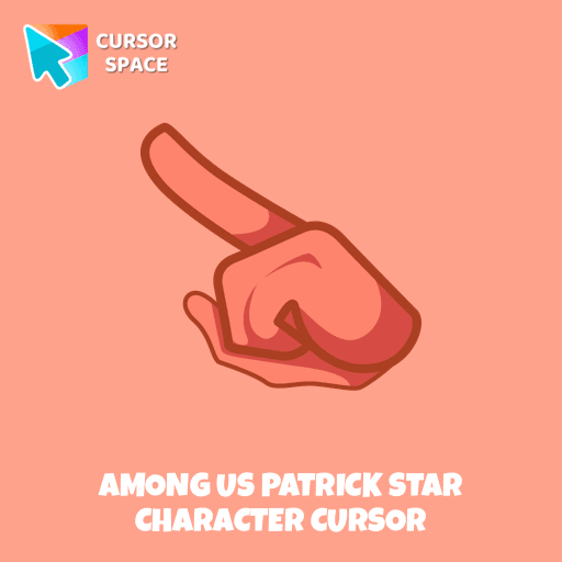 Among Us Patrick Star Character cursor arrow cursor